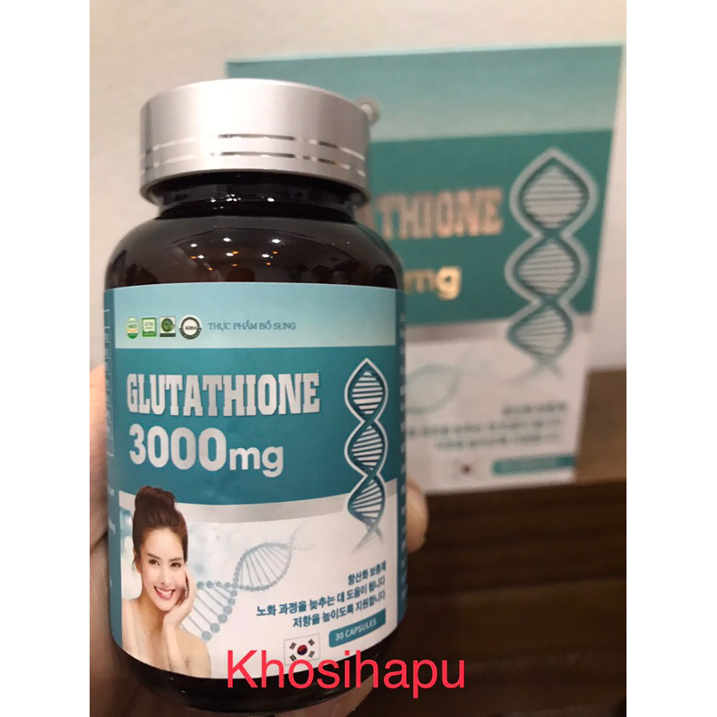 Viên uống trắng da glutathione 3000mg dưỡng trắng giúp trắng da cấp tốc, nâng tông, hết nám, tàn nhang hiệu quả