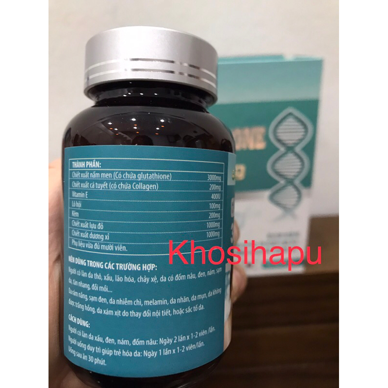 Viên uống trắng da glutathione 3000mg dưỡng trắng giúp trắng da cấp tốc, nâng tông, hết nám, tàn nhang hiệu quả