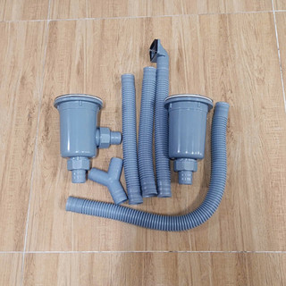 Bộ Xả Bồn Rửa Chén Đôi – Xi Phông Xả Chậu Rửa Chén , Bộ xi phông chậu rửa bát 2 hố 1 hố