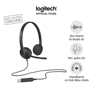 Tai nghe có dây Logitech H340 - Mic giảm ồn, kết nối USB-A