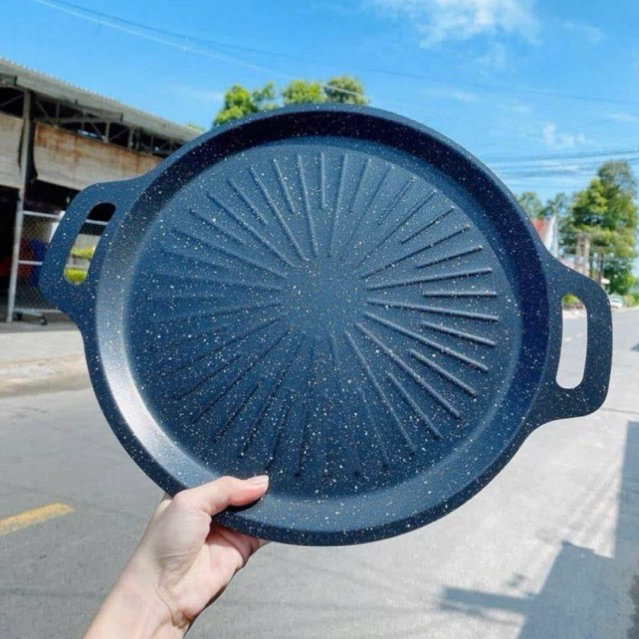 Chảo nướng đá chống dính thái dương 34cm, chảo dùng được cho bếp từ bếp ga