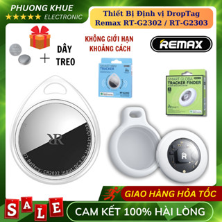 Thiết bị định vị GPS Droptag Remax RT G2302 theo dõi oto, xe máy, thú cưng, trẻ em tránh thất lạc, kết nối qua app