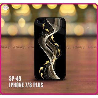 Ốp lưng kính IPhone 7 plus/ 8 plus hình cá koi đẹp