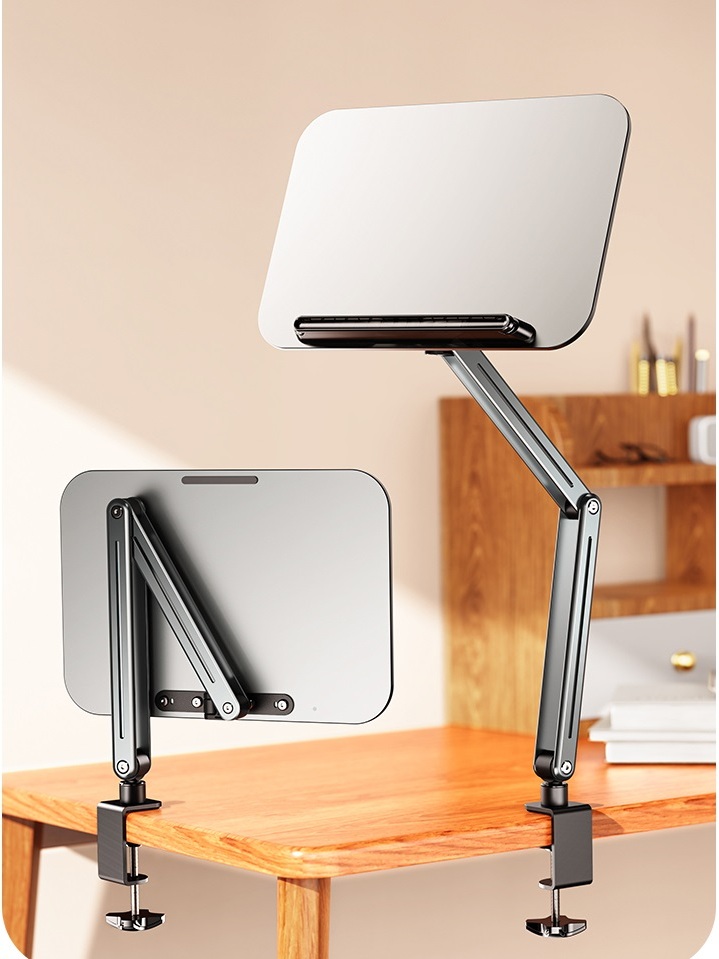 Arm kẹp cạnh bàn đỡ sách, đỡ ipad P87A xoay 360 độ tiện lợi, chỉnh độ cao, xoay đa hướng