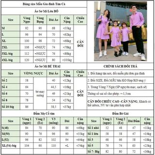 Set Sơ Mi Váy Gia Đình Fig Tree Màu Tím Cà Siêu Dễ Thương