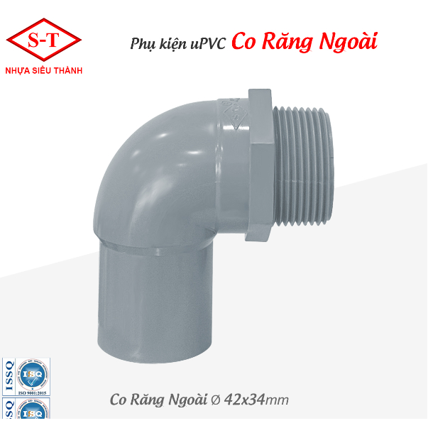 Co Ren Ngoài, Co Răng Ngoài phi 21, 27, 34, 21/27, 21/34, 27/21, 27/34, 34/21, 34/27, 42/34mm. Nhựa 