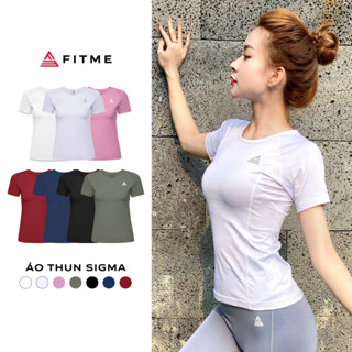 Áo tập gym yoga nữ Fitme Sigma phối lưới thông thoáng, vải cao cấp co giãn 4 chiều thấm hút mồ hôi tốt ATSM