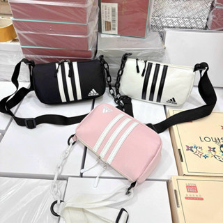 túi đeo chéo, túi kẹp nách Das phối sọc và xích kiểu dáng thể thao cho nam và nữ