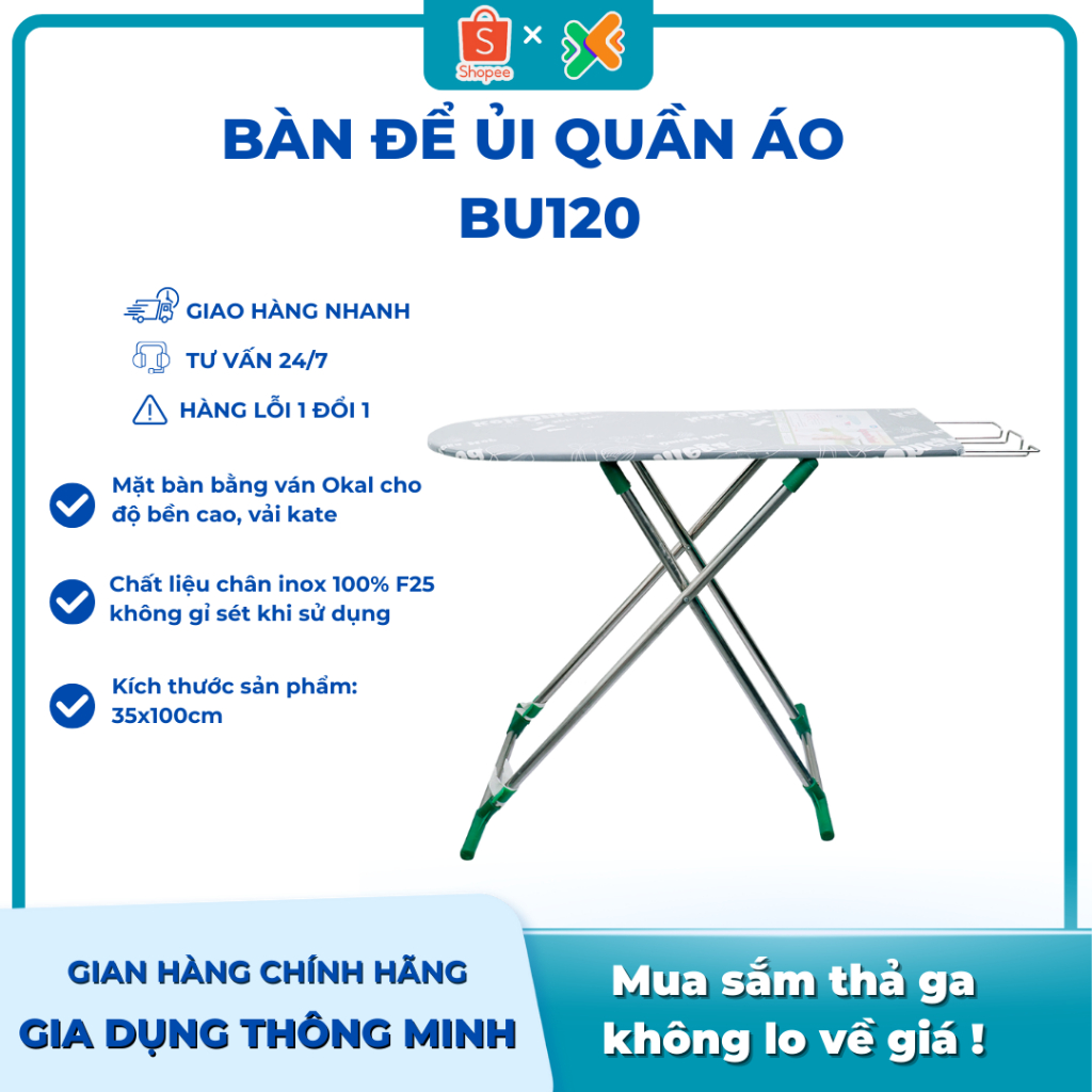 BÀN ĐỂ ỦI QUẦN ÁO KOKOMEGA BU120