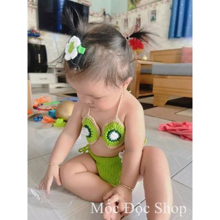 Bikini len bé gái đi biển - Kiwi – outfit chụp hình cực đáng yêu, quà tặng bé yêu