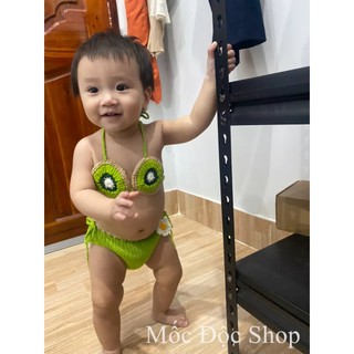 Bikini len bé gái đi biển - Kiwi – outfit chụp hình cực đáng yêu, quà tặng bé yêu