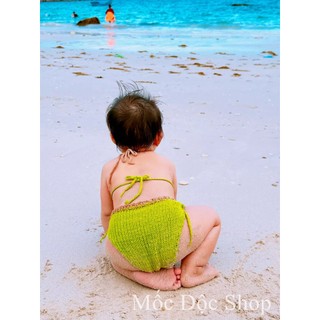 Bikini len bé gái đi biển - Kiwi – outfit chụp hình cực đáng yêu, quà tặng bé yêu