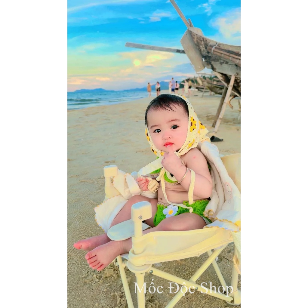 Bikini len bé gái đi biển - Kiwi – outfit chụp hình cực đáng yêu, quà tặng bé yêu
