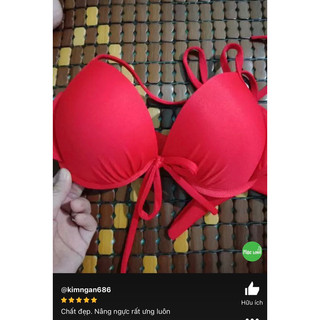 Áo bơi nữ mút dày nâng ngực- Áo bikini đi biển siêu nâng ngực