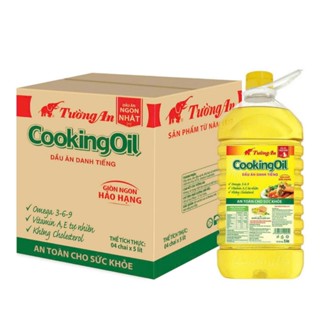SỈ THÙNG 5 Lít _ Thùng 4 Chai Dầu ăn Cooking Oil Tường An 5 lít