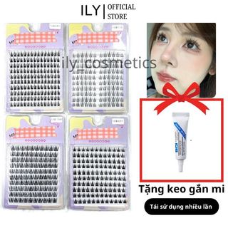 Mi giả lông mi giả tự nhiên tách sợi trang diểm mắt tái sử dụng nhiều lần gân trong ILY