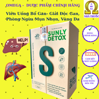  Bổ Gan Sunly Detox S  Vỏ Mới HD 2027 30v - Giúp Giải Độc Gan Hạ Men Gan Giảm Ngứa Giảm Mụn Nhọt 