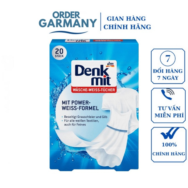 Tẩy trắng quần áo Denkmit 20 miếng