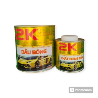 Sơn phủ  2k vàng bóng hoặc mờ trên  bề mặt gỗ, kim loại,,,,.bộ 1kg