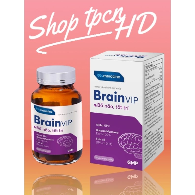 Brain vip giúp bổ não, tốt trí nhớ, tăng cường tuần hoàn não