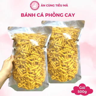500G Bánh Cá Phồng Cay Thơm Ngon Giòn, Snack Bim Bim Cay Đồ ăn vặt tuổi thơ
