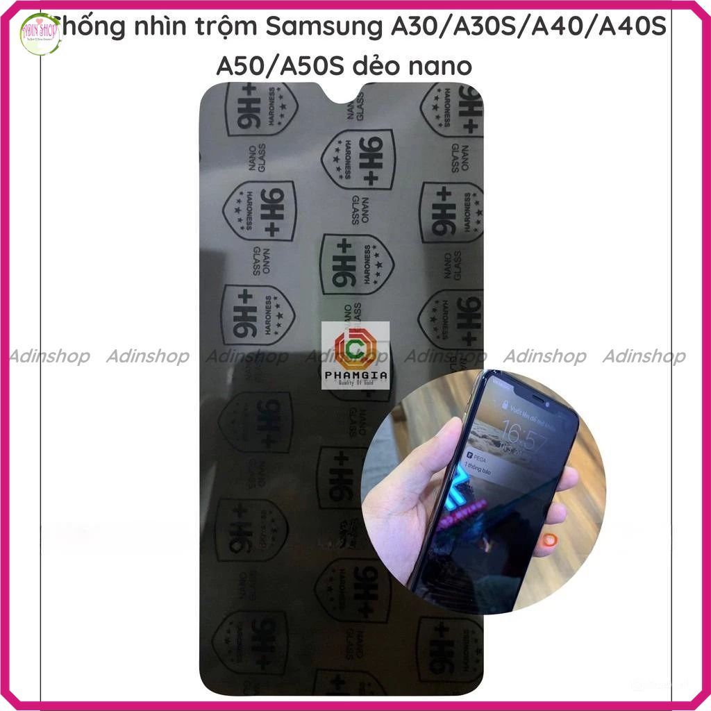 Dán cường lực chống nhìn trộm Samsung A30 / A30S / A40 / A40S / A50 / A50S Dẻo nano