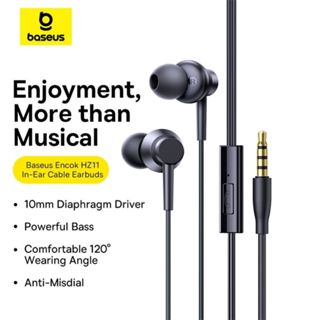 Tai nghe có dây Baseus encok HZ11 wired earphones A00164200213-Z1- hàng chính hãng