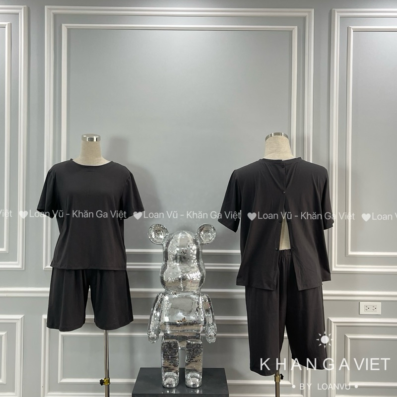 Bộ đồ massage , bộ xông hơi spa nam nữ có cúc bấm sau lưng, mặc được 2 kiểu