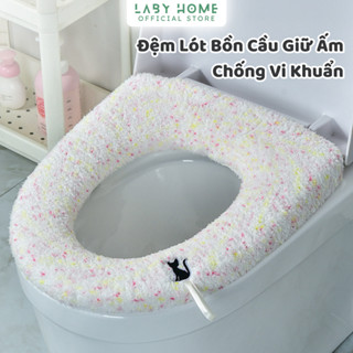 Miếng Lót Bồn Cầu Giữ Ấm Mùa Đông, Miếng Bọc Bệ Ngồi, Thảm Lót Bồn Cầu Dễ Thương Chất Liệu Len Mềm