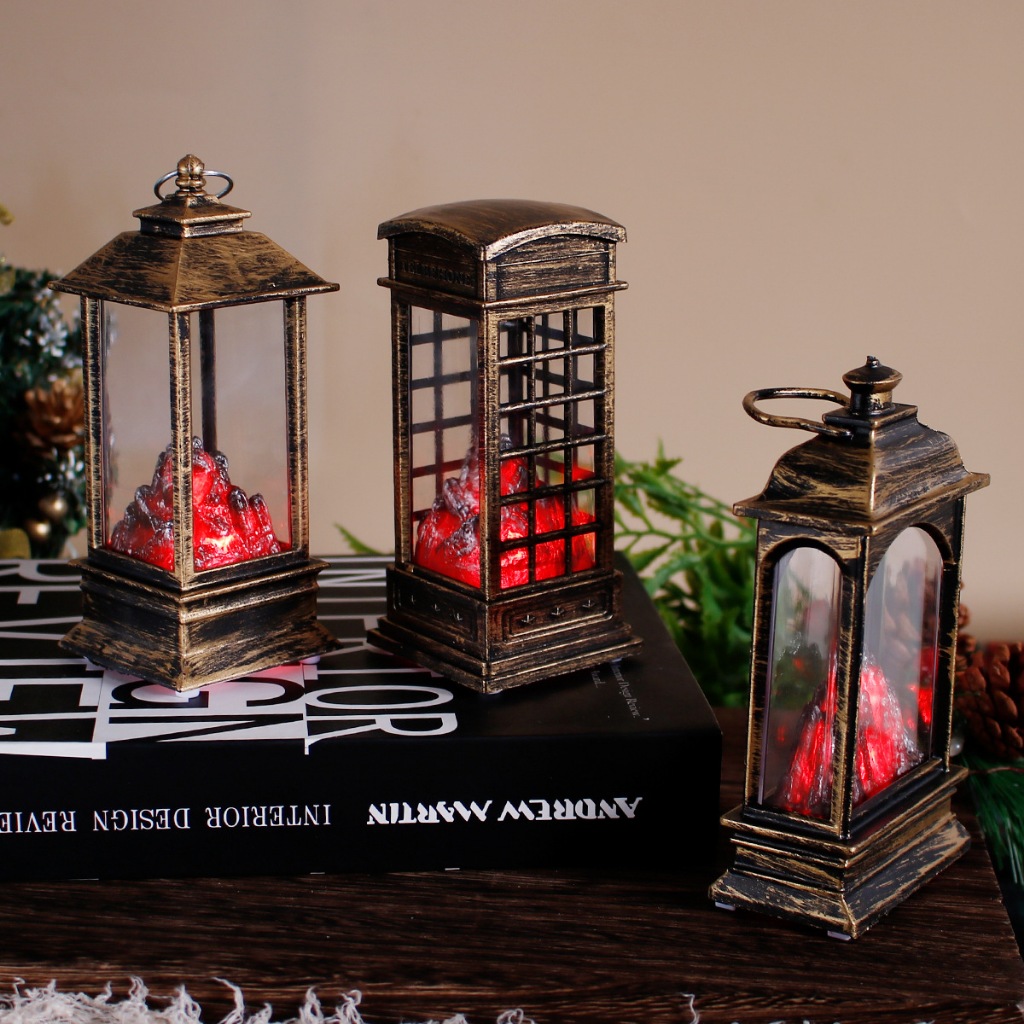 Đèn Than Hồng DEN12 Xài Pin Phụ Kiện Trang Trí Giáng Sinh Noel Halloween