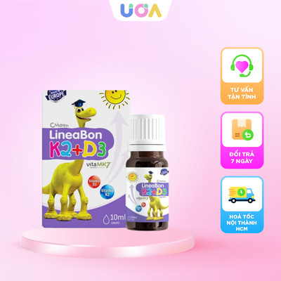 Vitamin Lineabon D3K2 drops - từ sơ sinh - 10ml (Chai)