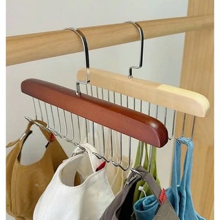 Móc Gỗ Treo Đồ Đa Năng, Treo Cà Vạt, Thắt Lưng, Túi Xách, Quần Áo Siêu Tiện Lợi