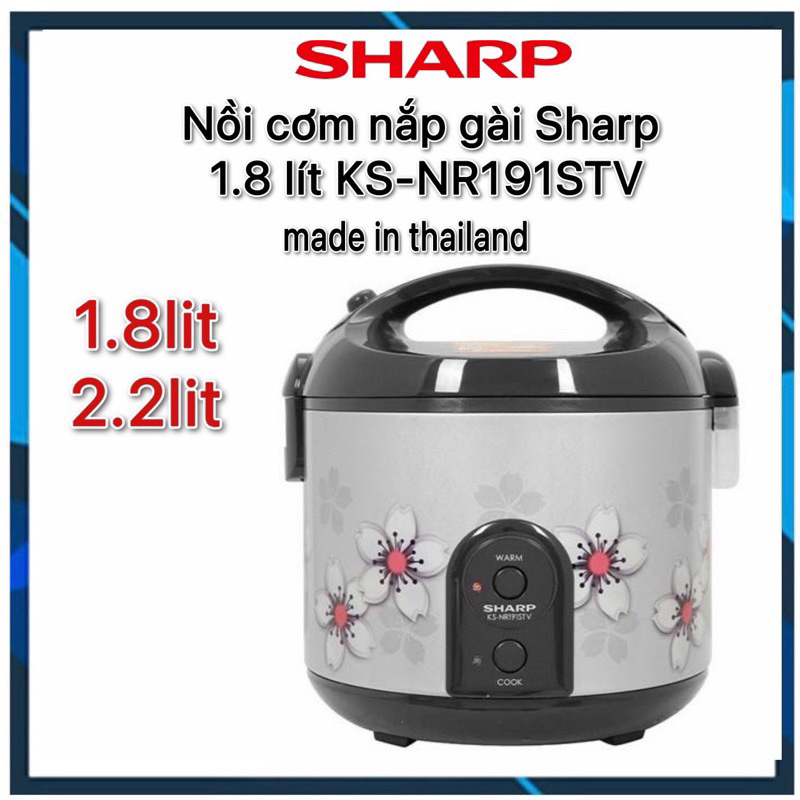 Nồi cơm điện Sharp 1.8 lít KS-NR191STV hàng chính hãng