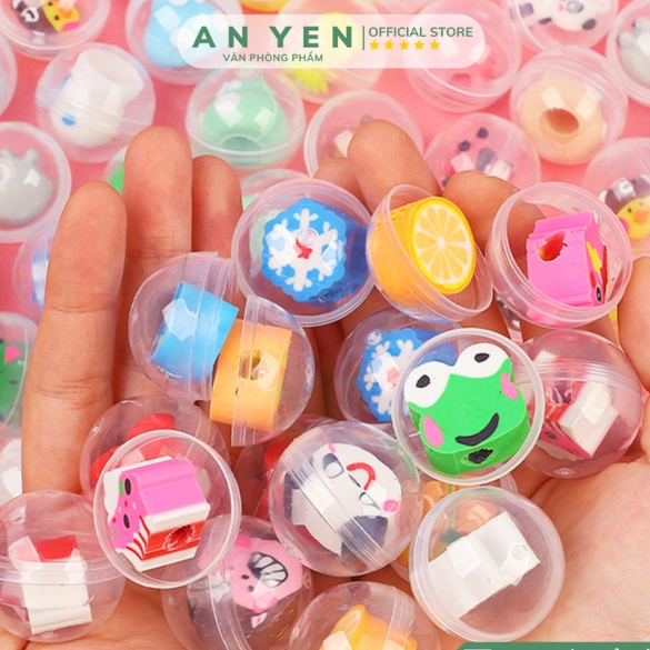 Quả tròn đựng thú tẩy cute (giao ngẫu nhiên mẫu)