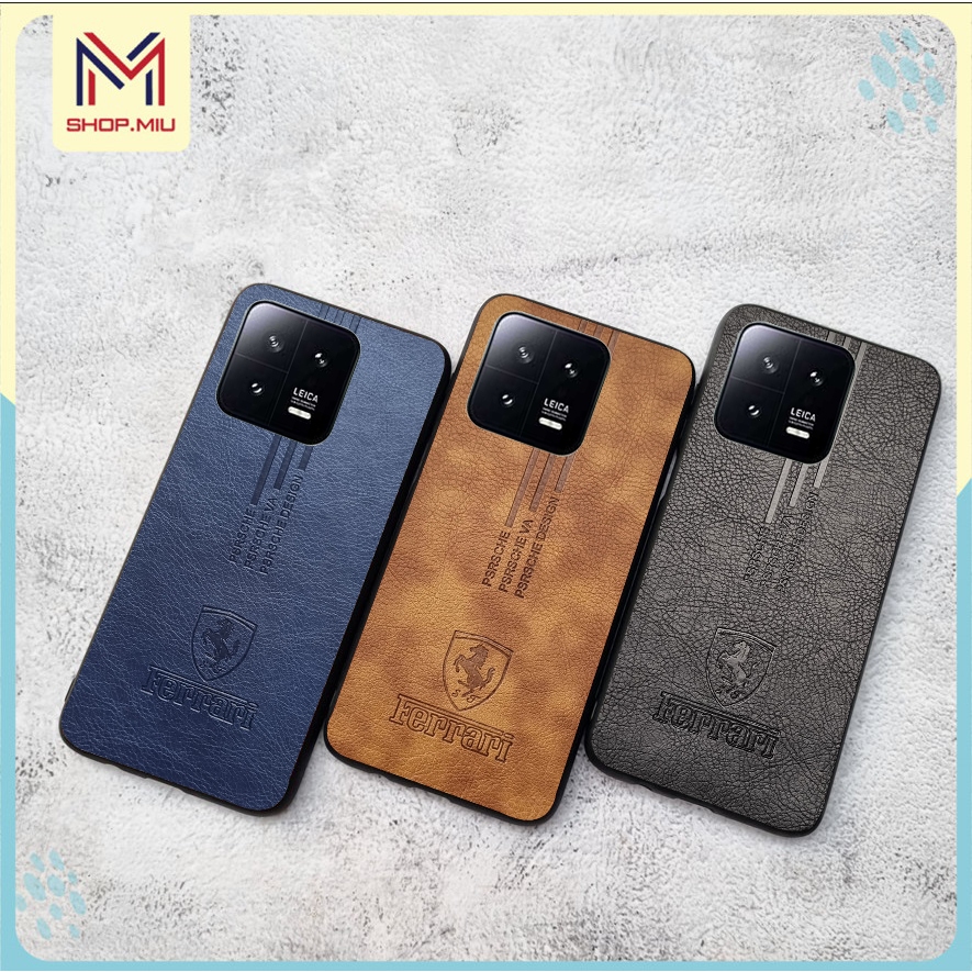Ốp da Ferari Xiaomi 13 , Xiami 13 pro , Xiaomi 13T , 13T pro , K60 ultra ốp lưng xaomi chống sốc bảo vệ camera