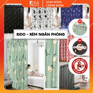 Rèm rido, rèm cửa ngăn phòng, rèm che phòng, rèm che nắng tặng kèm dây và móc tiện lợi KIXA DECOR
