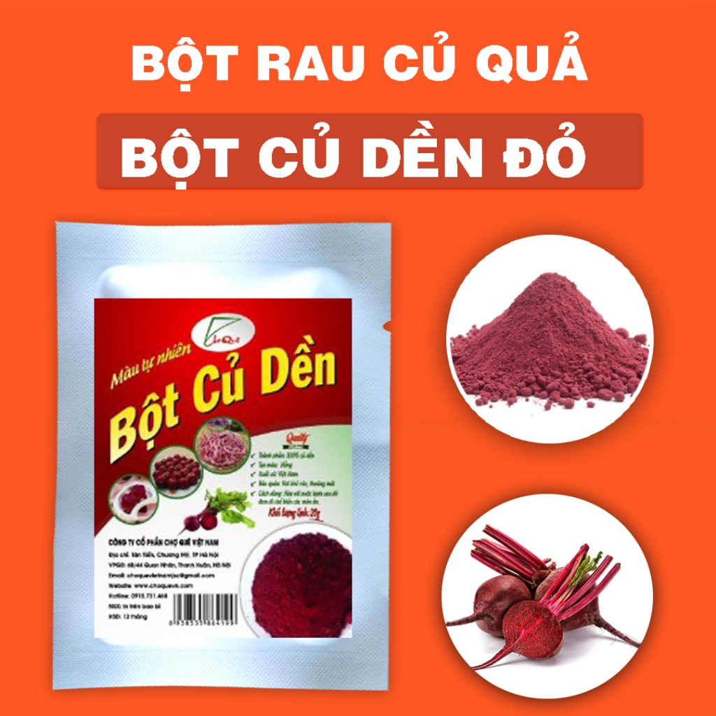Bột củ dền đỏ hữu cơ sấy lạnh nguyên chất 100% dùng tạo màu đỏ thực phẩm, bánh, thạch, đồ uống