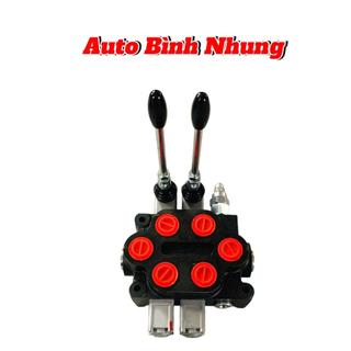 Van gạt tay thủy lực 2 cần lưu lượng 2P50 G1/2 ren 21 và 2P80 G3/4 ren 27, thủy lực Auto Bình Nhung