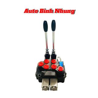 Van gạt tay thủy lực 2 cần lưu lượng 2P50 G1/2 ren 21 và 2P80 G3/4 ren 27, thủy lực Auto Bình Nhung