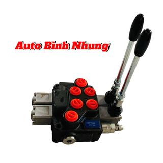 Van gạt tay thủy lực 2 cần lưu lượng 2P50 G1/2 ren 21 và 2P80 G3/4 ren 27, thủy lực Auto Bình Nhung