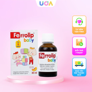 Sắt hữu cơ Ferrolip dạng giọt - từ sơ sinh - 30ml (Hộp) - SHC08100101
