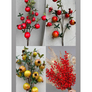 Cành đào đông (cherry) trang trí 12 nhánh loại cao cấp, trang trí Tết, trung thu.....