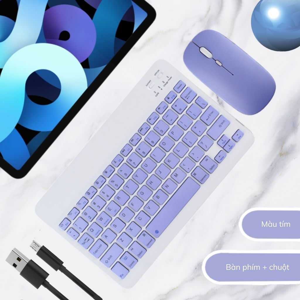 Bàn phím không dây bluetooth, bàn phím bluetooth cho ipad, laptop, greebkeycap.