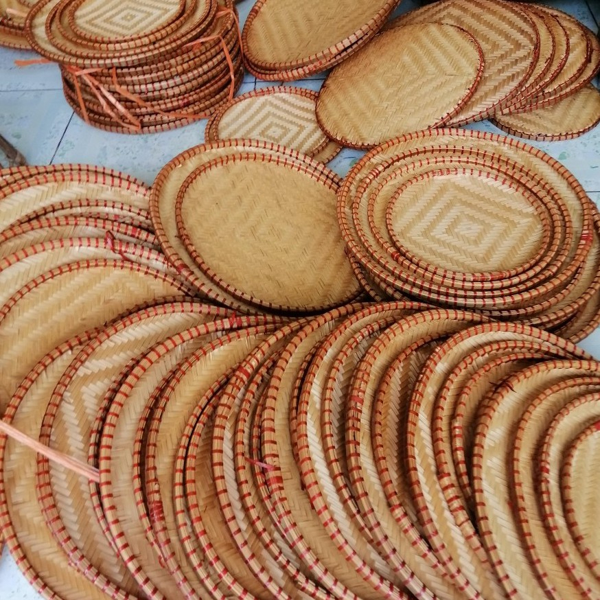 MẸT TRÒN CHỈ ĐỎ HUN KHÓI TRANG TRÍ TẾT DECOR TẾT KN73