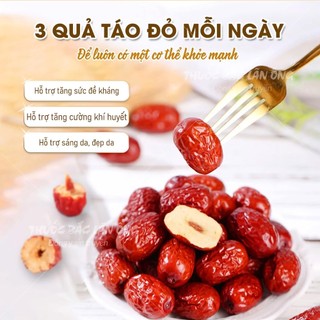 Táo đỏ Hàn Quốc sấy khô 500g, pha trà, ăn vặt, hầm canh thơm ngon bổ dưỡng - Lãn Ông
