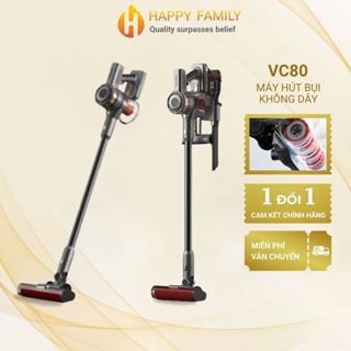 Máy hút bụi không dây Deerma VC80 lực hút mạnh, Máy hút bụi cầm tay có đầu hút nệm, màn hình LED, pin tháo rời