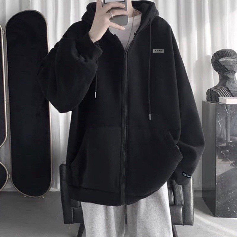 Áo Hoodie Zip - áo Khoác Nỉ, Hàng Chính Hãng Kéo Khóa, Mũ To 2 Lớp, Dày Dặn, Form Rộng, Local Brand, Nam Nữ Mặc Cực Chất