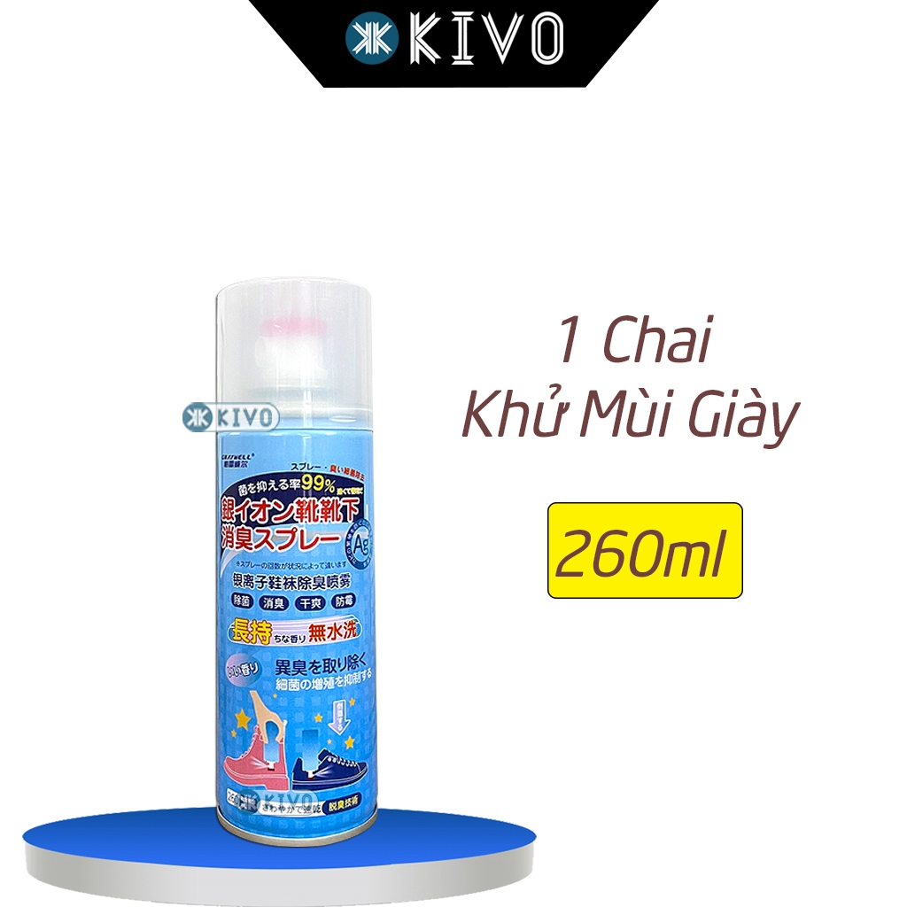Bộ Vệ Sinh Giày TNT Siêu Sạch/  Giặt Giày Khô - Xịt Khử Mùi Giày Nano Bạc/ Khăn Lau Giày - Chống Thấm Giày Nano Kivo
