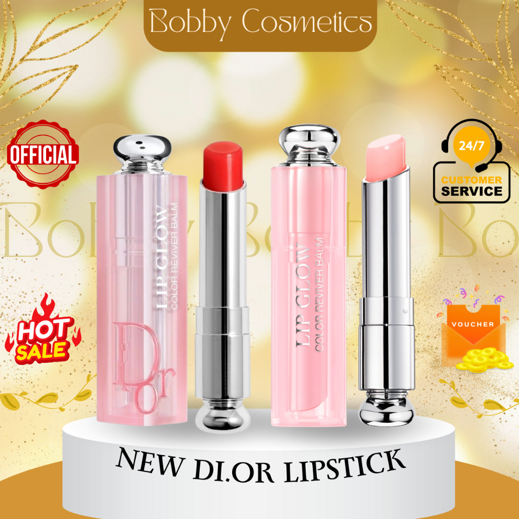 Son dưỡng Dior Addict Lip Glow Dưỡng ẩm mềm môi màu 001, 004, 012, 015, 025, Bobby Cosmetics