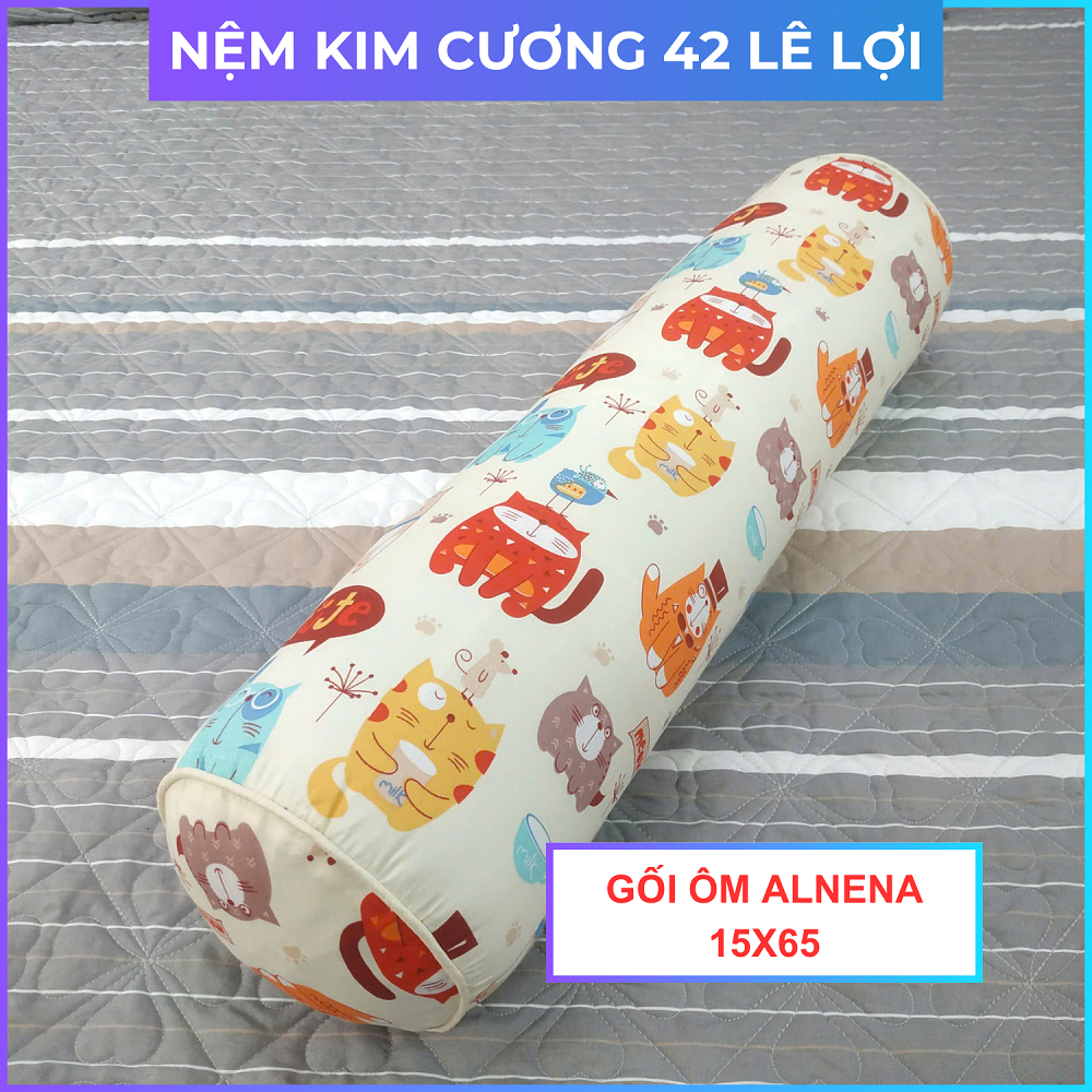 Gối ôm trẻ em ALNENA vải Cotton Hàn mát mềm mịn - Kích thước 18x60/22x90 cm